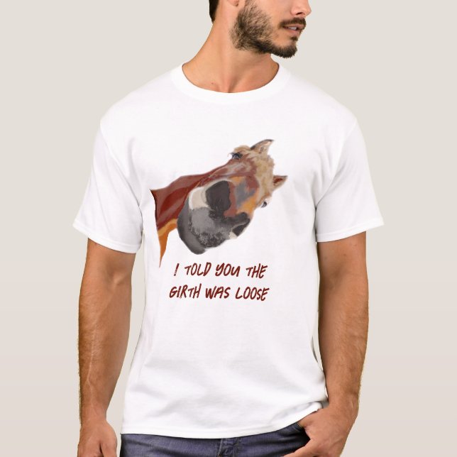 T-shirt Drôle cheval équitation vous a dit que la fille ét (Devant)