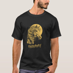 T-shirt Drôle Cheval Hay Bonjour, Décontracté Sarcastique