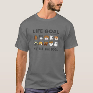 T-shirt Drôle Chien Amoureux Vie Objectif Animaux Tous les
