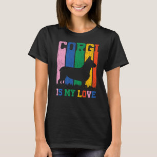 T-shirt Drôle chien conception citation corgi est mon amou