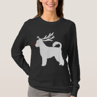 Drôle chien d'eau portugais Noël renne Antl
