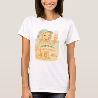 T-shirt "Drôle Chien Ice Cream Team - Summer Beach Vibes"