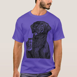 T-shirt Drôle Chien Mange Un P epsi
