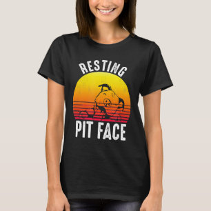 T-shirt Drôle Chien Pitbull Repose Visage Pot Pour Hommes