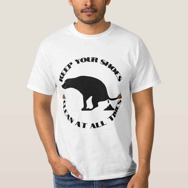 T-shirt Drôle Chien Pooping (Devant)