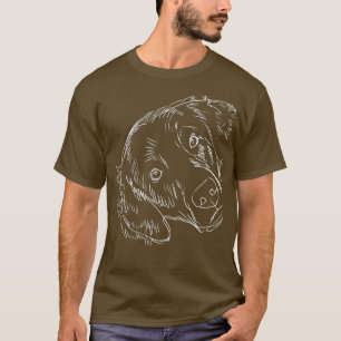 T-shirt Drôle Chien Retriever à revêtement plat