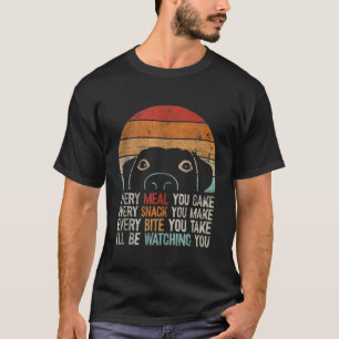 T-shirt Drôle Chien Retro Dog Je Vous Regarderai Chien Chi