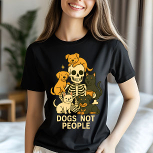 T-shirt Drôle Chien Skeleton Design - Chiens Pas Citer