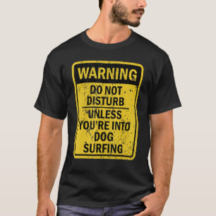 T-shirt Drôle Chien Surf Sport Thématique Anniversaire Fêt