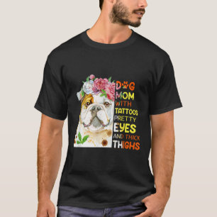 T-shirt Drôle Chien Tatoué Maman T Vêtement Chien Maman Av