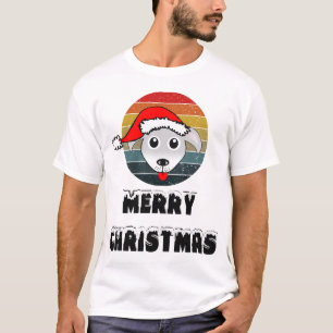 T-shirt Drôle Chien Visage Gris Dessin Avec Casquette Du P