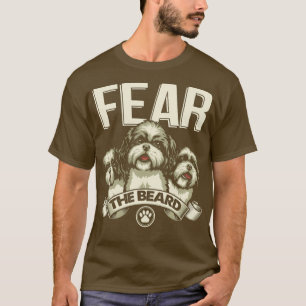 T-shirt Drôle Chih Tzu Craindre La Barbe 