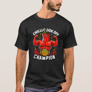T-shirt Drôle Chili Cook Off Champion Chef Peppers Tee - s