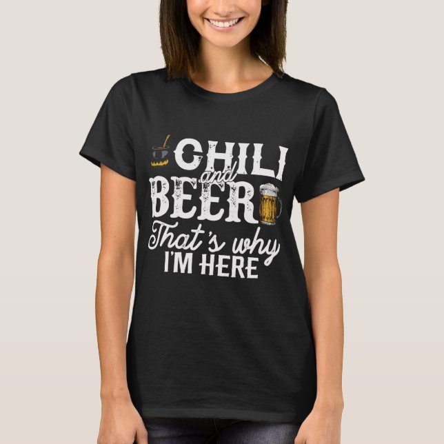 T-shirt Drôle Chili Cook Off Party Beer (Devant)
