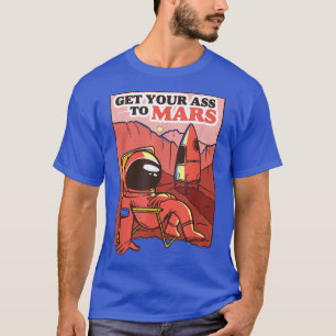 T-shirt Drôle Chilling sur Mars Meme