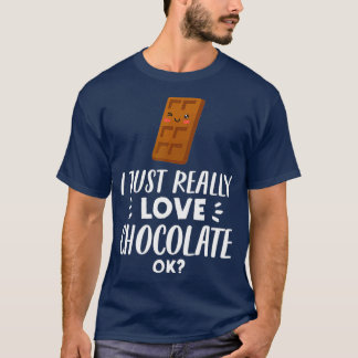 T-shirt Drôle Chocolat Don D'Amoureux Je Vraiment Aimer