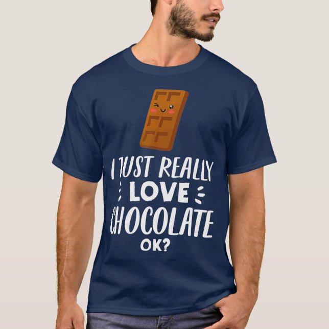 T-shirt Drôle Chocolat Don D'Amoureux Je Vraiment Aimer (Devant)