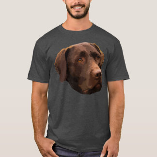 T-shirt Drôle Chocolat Lab Labrador Retriever Chien