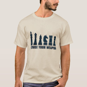 T-shirt drôle choisir votre arme geek d'échecs humour desi