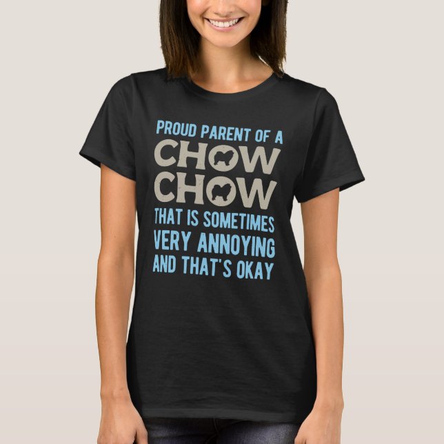 T-shirt Drôle Chow Chow Chow (Devant)