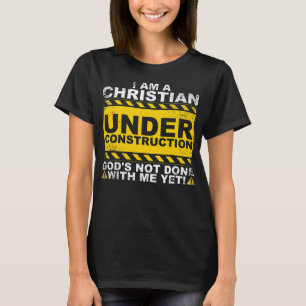 T-shirt Drôle Chrétien en construction Cadeau Catholique M