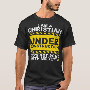 T-shirt Drôle Chrétien en construction Cadeau Catholique M