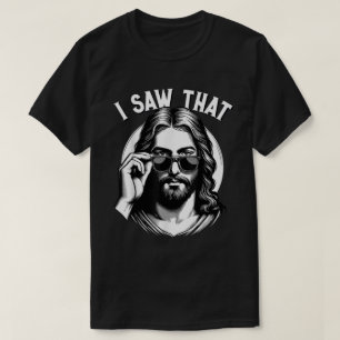 T-shirt drôle chrétien Jésus regardant Mème