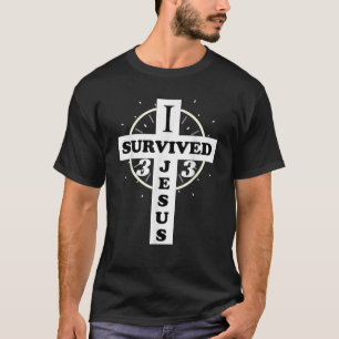 T-shirt Drôle Christian 33e anniversaire cadeau J'ai survé