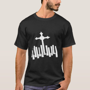 T-shirt Drôle Christian Keyboard Piano Player