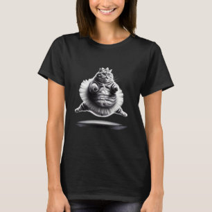 T-shirt Drôle Chubby Ballet Kitty Chat portant un Tutu Dan