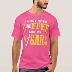 T-shirt Drôle Cigars Amateurs De Café Addicateurs De Caféi