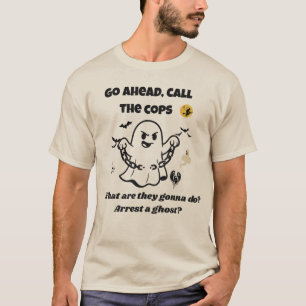 T-shirt Drôle Citation de fantôme Halloween Costume de pla