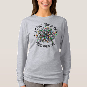 T-shirt Drôle Citation de Noël Tangled Lumières Je vais bi
