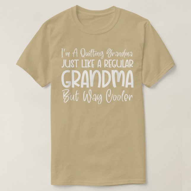 T-shirt Drôle Citation Grandma Citation Coudre Lover Quilt (Design devant)