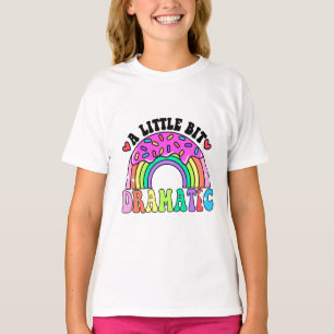 T-shirt Drôle Cite Un Peu Dramatique, De Mignons Donuts.