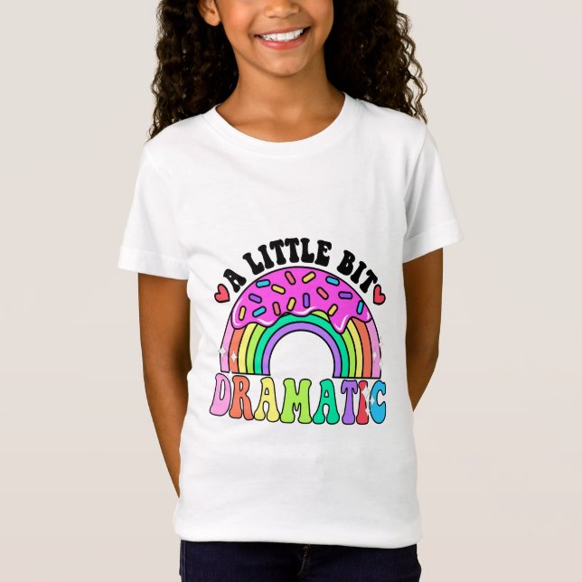 T-Shirt Drôle Cite Un Peu Dramatique, De Mignons Donuts. (Devant)