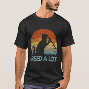 T-shirt Drôle Clarinet Chat I Reed Un Lot Musicien Retro V