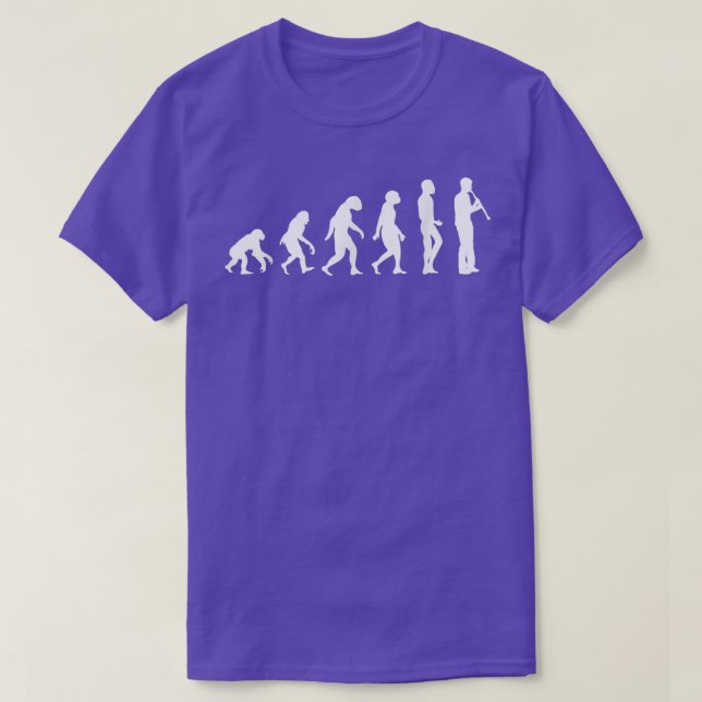T-shirt Drôle Clarinet Evolution Cool Musique classique Or (Design devant)