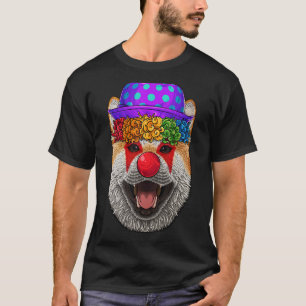 T-shirt Drôle Clown Shiba Inu Circus Costume de Carnaval E