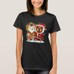 T-shirt Drôle Cocker Espagnol Portant un costume Père Noël