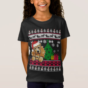 T-Shirt Drôle Cocker Spaniel Noël Vilain Chien Lo