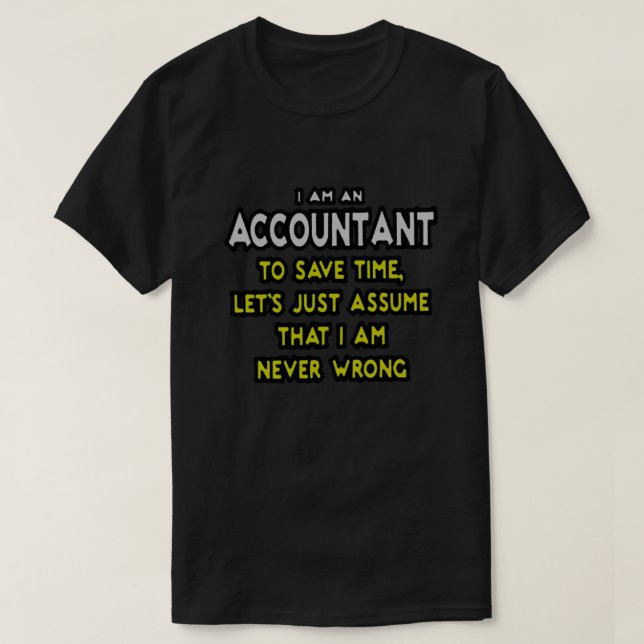T-shirt Drôle comptable conception cadeau (Design devant)