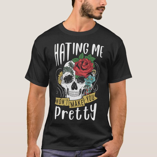 T-shirt Drôle Conception Cadeau Qui Me Déteste Ne Vous Ren (Devant)