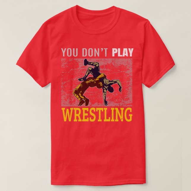 T-shirt Drôle Conception de lutte cadeau pour Wrestler (Design devant)