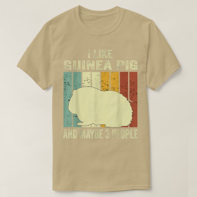 T-shirt Drôle Conception de porc Guinée pour hommes Femmes (Design devant)