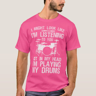 T-shirt Drôle Conception Drummer Pour Hommes Femmes Drumli