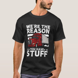 T-shirt Drôle Conception Trucker Pour Hommes Femmes Semi-C