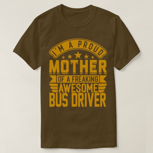 T-shirt Drôle Conducteur de bus Femmes Fier (Design devant)