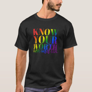T-shirt Drôle Connaissez Votre Valeur Puis Ajoutez T.a.x V
