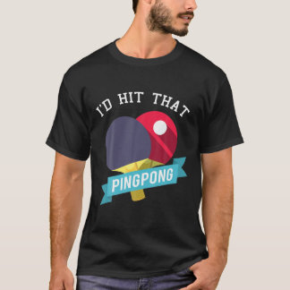 T-shirt Drôle Cool Ping Pong Table Tennis Idée Cadeau Femm